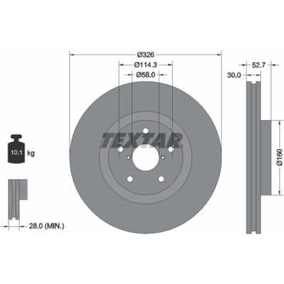 Remschijf TEXTAR 92194303
