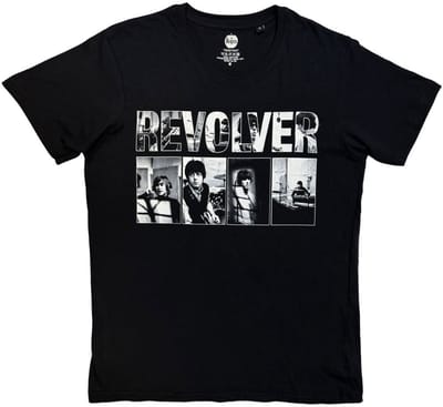 The Beatles - Revolver Portraits Heren Tshirt - S - Zwart