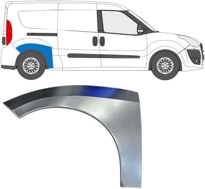 Reparatiepaneel achterspatbord voor Fiat Doblo 2010-2022 / Rechts