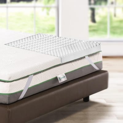Traagschuim Topper 170x200 cm met 7 Zonen en Ademend Katoen