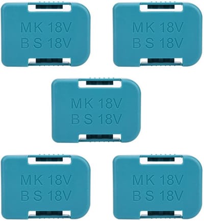 Allecto - Batterijrek - Wandmontage batterijhouder - Cyaan - Accu