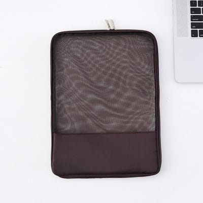 Pochette de rangement transparente pour l'école, porte-documents, porte-documents, porte-documents, porte-documents extensible, organiseur de documents A4 marron