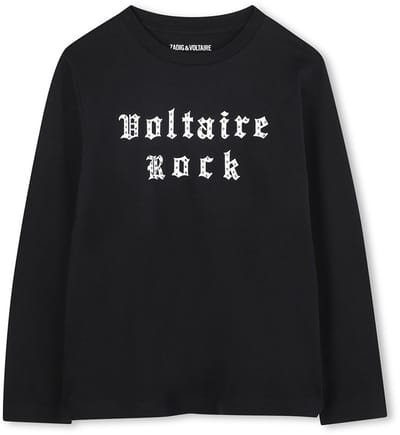 Zadig & Voltaire X60485 T-shirt Met Lange Mouwen Zwart 12 Years Jongens