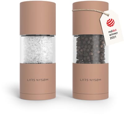 LARS NYSØM Sjæl Zout- en Pepermolen Set - Verstelbare maalgraad - Roestvrijstaal (Blush Rose)