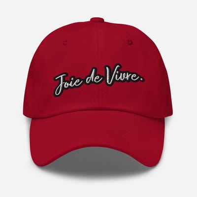 De2pktjes - Joie de Vivre Geborduurde pet met een MEHARI geborduurd op de ACHTERZIJDE