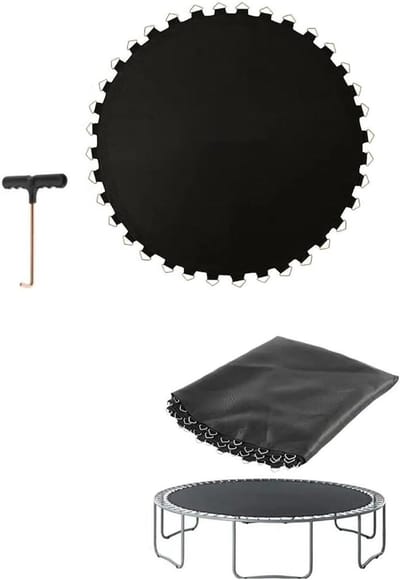 Trampoline Mat - Springmat Vervanging - Buiten Spelen - Hoge Veerkracht - Tot 3.1m Diameter - Zwart