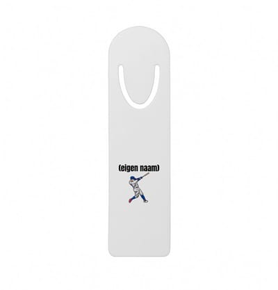 Hacebo® - honkballer met eigen naam metalen boekenlegger - Honkbal - atleten - iemand die houdt van honkbal - verjaardag - cadeau - kado Bladwijzer boekenleggers - 12.7 cm x 3.2cm