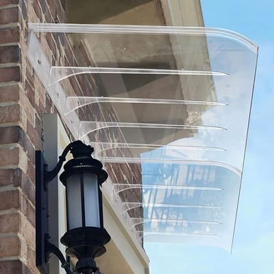 Deurluifel - Zonnescherm buiten - Bescherming entree - Waterdicht uv-bestendig - 40 x 230 cm - Transparant