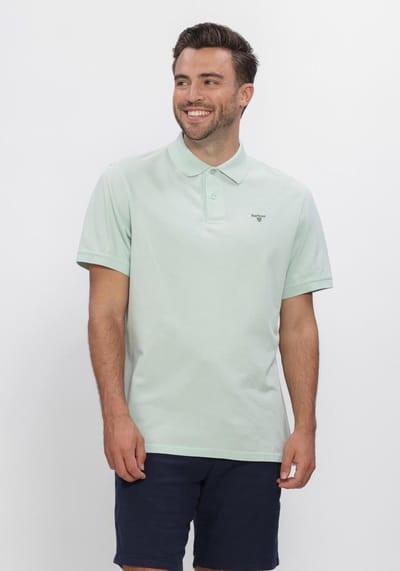 BARBOUR Lightweight Sports Polo Shirt Polo's & T-shirts Heren - Polo shirt - Mint - Maat L