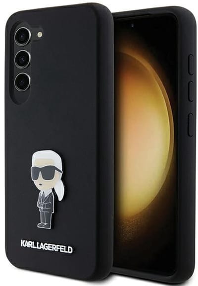 Karl Lagerfeld S24 Plus Serie - Hoesje Voor Mobiele Telefoon - Silicone - Zwart - Uniek Design
