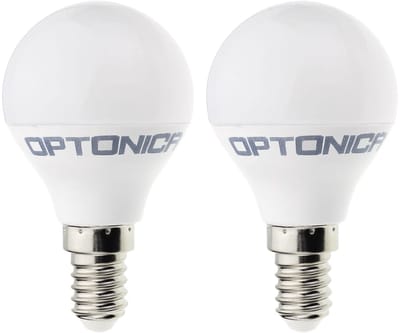 Optonica LED Kogellamp G45 E14 - 5.5W (vervangt 40W) - 450lm - 6000K Koel Wit - 230V - Energiezuinig - 2 stuks