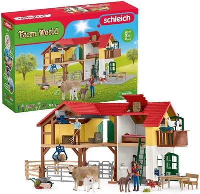 Boerderij Speelset - Stal met dieren - Kinderen spelen - 97 Delen - 70 x 45 x 33 cm