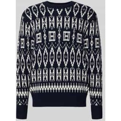 Relaxed fit gebreide pullover van wolmix