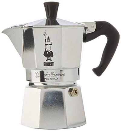 Moka Express Koffiezetter voor 3 Kops in Zilver