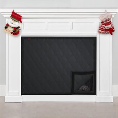 Magnetische Haardscherm - Haardschermen - Geïsoleerde open haardafdekking - Ter voorkoming van warmteverlies - Winddicht en stofdicht - Met klittenband - 81 x100cm