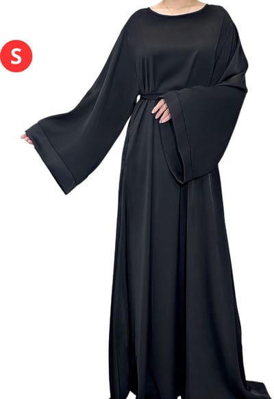 Nivard Islamitische Kleding - Abaya - Gebedskleding Dames - Alhamdulillah - Jilbab - Khimar - Vrouw - Zwart - Maat S