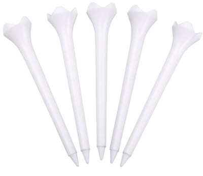 5-stuks Golf Tee - Golfhouder - Gepersonaliseerde golftee - Trainingsuitrusting voor balsporten - Vierklauwige balbasisbeugel - Vierklauwige tee - Geschikt voor golfers om hun ballen te trainen - Wit