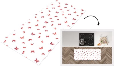 Keukenloper - Loper keuken - Vlinders - Patronen - Dieren - 120x50 cm - Keukenloper vinyl