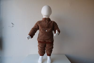 Teddy Two-Piece - teddy - romper set - baby born kleertjes - baby born - rompertjes baby - Baby romper - Baby kleTeddy Baby Set Bruin – 2-Delig Romper & Broek – Lange Mouw – Zacht Teddy Pakje –