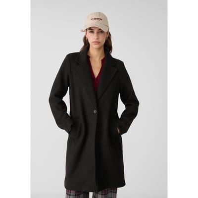 Stradivarius Midi jas met knoop  Zwart XS