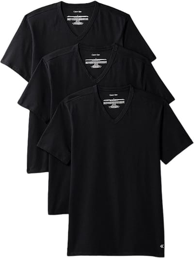 Calvin Klein 3-Pack Heren Lounge T-Shirts V-Hals - Zwart - Maat M