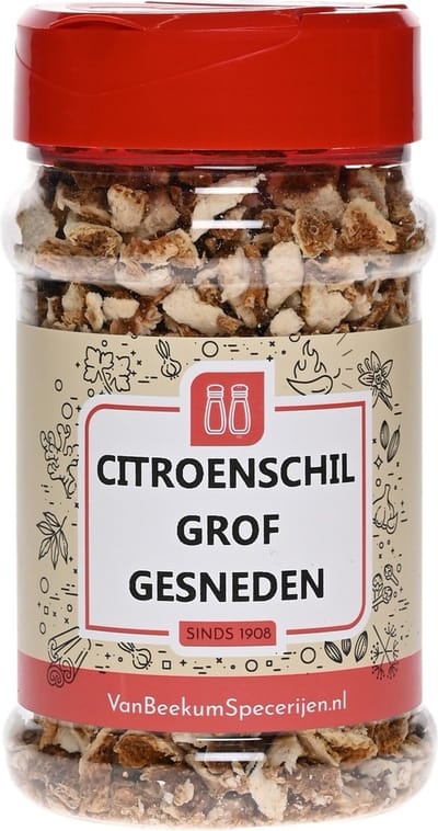 Van Beekum Specerijen - Citroenschil Grof Gesneden - Strooibus 100 Gram