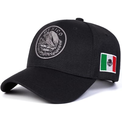 Unisex Mexico Adelaar Borduurwerk Baseballpetten Lente Herfst Buiten Verstelbaar Casual Petten Zonbescherming Pet Sportpet gray