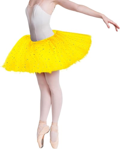 Elegante Tulle Rok met Pailletten en Sterren voor Volwassenen en Tieners - Retro 80s Tutu Rok voor Feestjes, Halloween en Carnaval