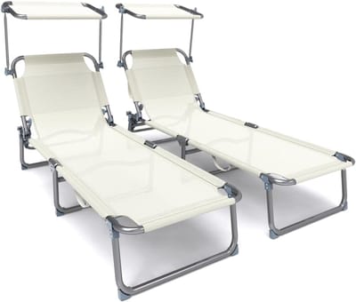 CLVP® Zonnebed Opvouwbaar – Ligbed Tuin – Relax Ligstoel Buiten – Deluxe