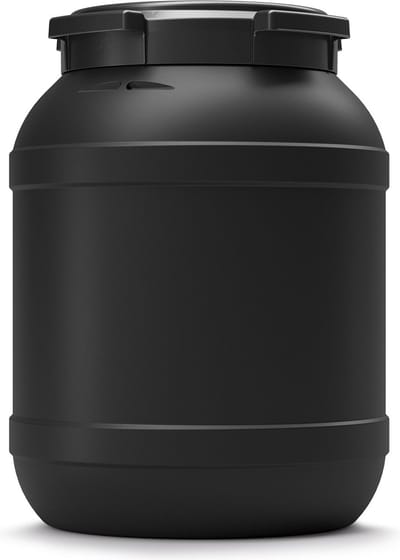 26 liter Voerton - Zwart - UN-gecertificeerd - Lucht en water dicht