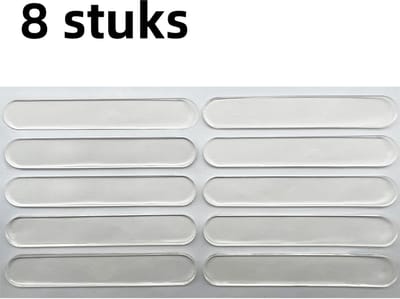 8-delige antibotsingssticker - koelkastdeurgreep, transparant, onzichtbaar, siliconen antibotsingsstrip, naadloos, krasvrij, muursticker - wit