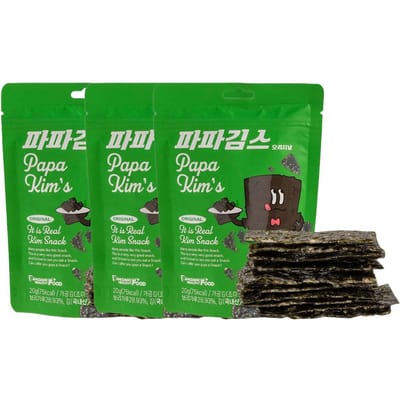 Dangdang Gezonde Papa Gim's Originele Zeewiersnack Knapperige Hartige Snack 20g x 3 Pak