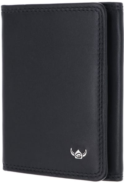 Golden Head Leren kaarthoes Polo RFID Protect Minischeintasche 1012 Schwarz zwart