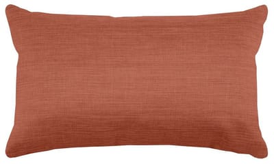 Stof Textile sierkussen Bea - terracotta - 30 x 50 cm - bank kussens - zitkussens - binnen/buiten - polyester
