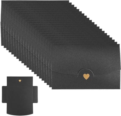 Dailygoods - 50 Stuks Mini-Enveloppen met Hartsluiting - DIY Valentijnsdag Cadeaubonnen