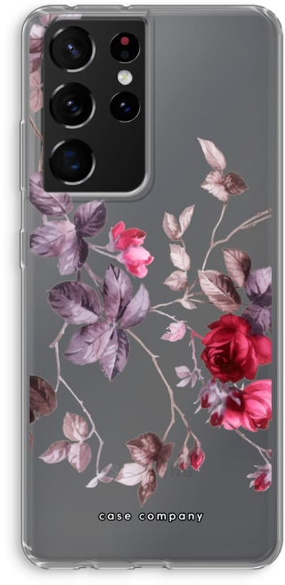 Case Company® - Hoesje geschikt voor Samsung Galaxy S21 Ultra hoesje - Mooie bloemen - Soft Cover Telefoonhoesje - Bescherming aan alle Kanten en Schermrand
