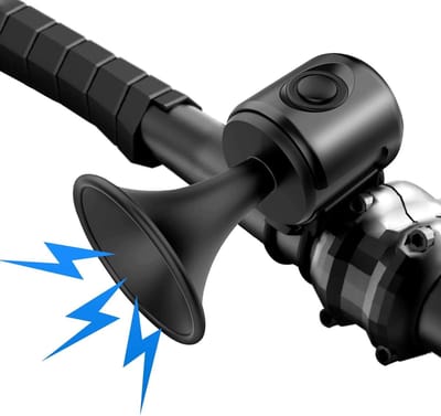 Fietsbel - fietshoorn - 120 dB hoog volume - IPX4 waterdicht - ingebouwde 300 mAh batterij - elektrisch ontwerp - geschikt voor mountainbikes, racefietsen en scooters - zwart
