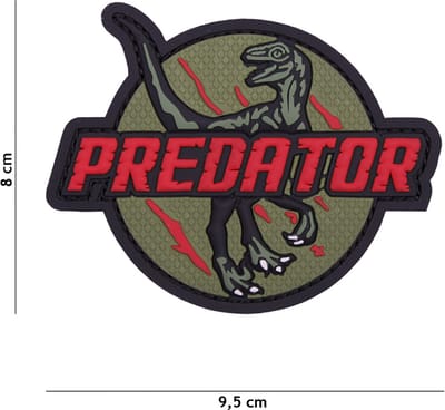 Embleem 3D PVC Predator rood