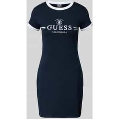 slim fit minijurk met logo-stitching model 'Mila'