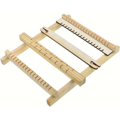 Métier à tisser manuel en bois avec fils colorés et outils - -en- Créateur de tapisserie DIY pour loisirs créatifs de tissage à la main, Aucun requis, pour projets artistiques