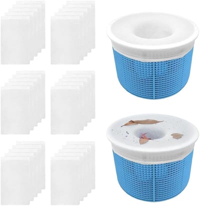 Dailygoody - Filtersokken voor zwembad - 30 stuks - Nylon en elastisch - Vangt bladeren en haar - Kristalhelder zwembad - Ideaal voor zwembadonderhoud