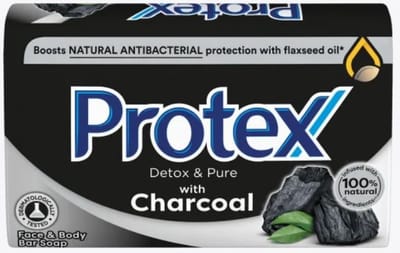 Protex Detox & Pure Charcoal Handzeep - Antibacteriële zeep met Lijnzaadolie - Voor Handen en Lichaam - Soap - Zeep Blok - 90g
