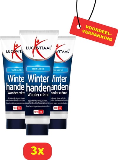 Lucovitaal Winterhanden Balsem - 3 x 100 mililiter - Handcrème - Voordeelverpakking