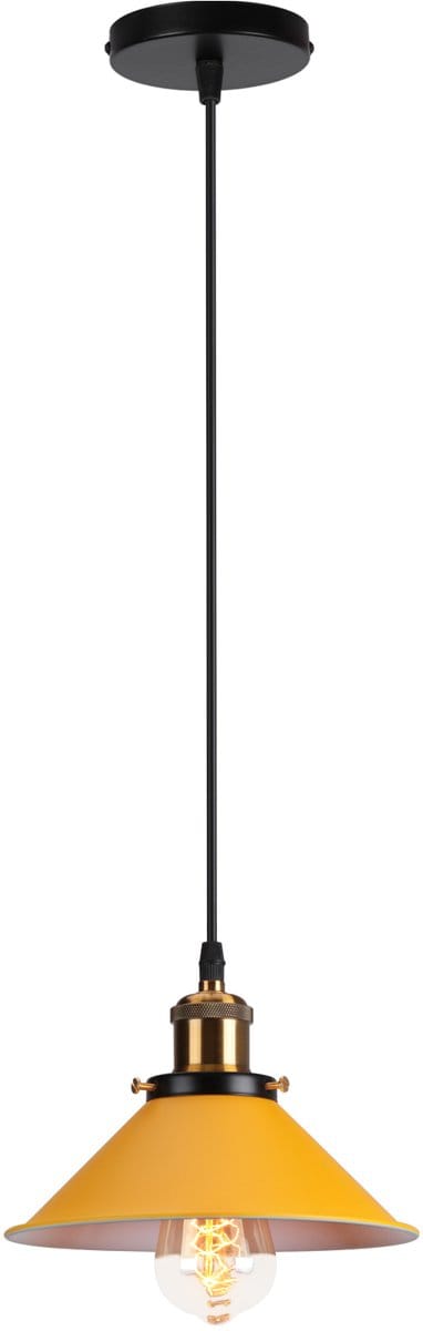Hanglamp Modern Kroonluchter Industriële E27 Plafondlamp voor Keuken Slaapkamer Woonkamer Donkergeel