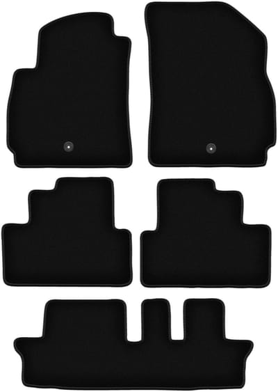 BASIC zwarte veloursmatten voor: Chevrolet Orlando I 7 personen (2011-2015)
