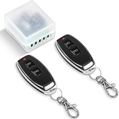 Draadloze afstandsbediening schakelaars voor verlichting, garagedeuren en rolluiken, 433MHz RF, AC 220V 230V 240V met relais en 2 zenders