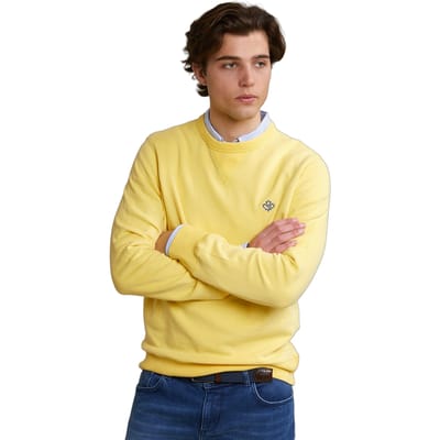 River Woods Fancy Crew Neck Sweater Sun Flower Size: XXL | Sweaters Outlet | Heren | Geel