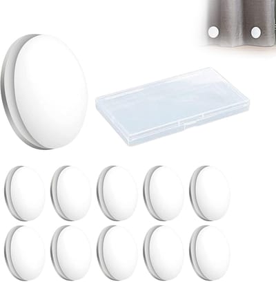 Cosensi - Magnetische Douchgordijn Gewichten - Sterke Magneten - Robuuste Kwaliteit - Wit - Ideaal voor Gordijnen en Tafelkleed - Waterdicht - Set ...