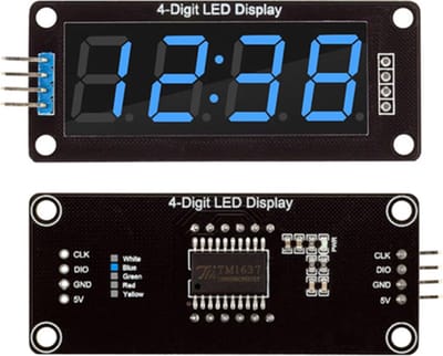 0,56 inch TM1637 zeven segmenten display module Blauw geschikt voor Arduino