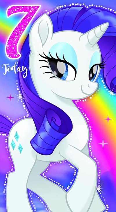 My Little Pony MP036"Movie Age 7" Birthday Card